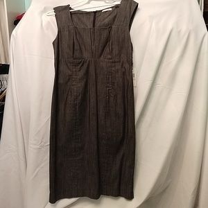 Calvin Klein shift dress black chambray